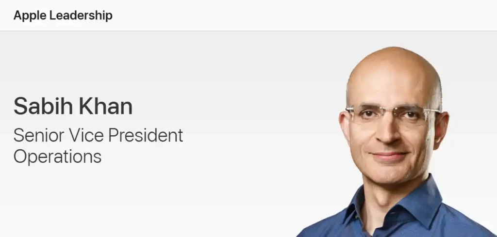 Apple COO Sabih Khan